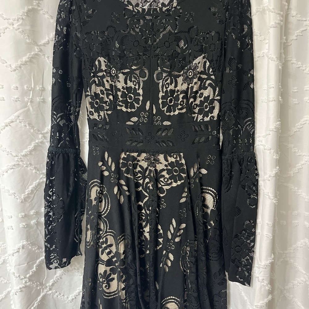 Free People Black Lace Dress